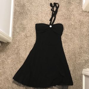 Little Black Dress w/ Silver Broach & Toile Bottom